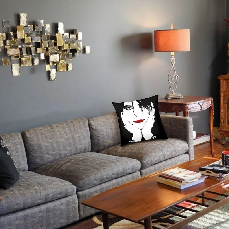 Музыкальная рок-группа Cure Чехол для подушки 40x40 см Домашний Декоративный 3D принт Подушка для дивана Двухсторонняя Изображение 3