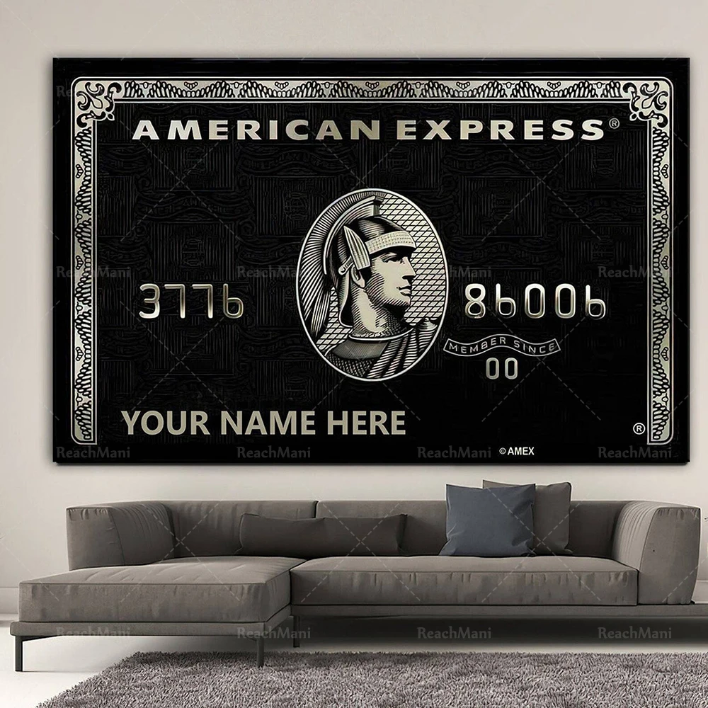 Домашний декор Холст Настенное искусство American Express Живопись Печать изображений Модульный Вдохновляющий успех Ретро Плакат Гостиная Изображение 0
