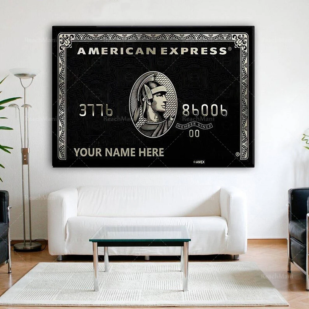 Домашний декор Холст Настенное искусство American Express Живопись Печать изображений Модульный Вдохновляющий успех Ретро Плакат Гостиная Изображение 2
