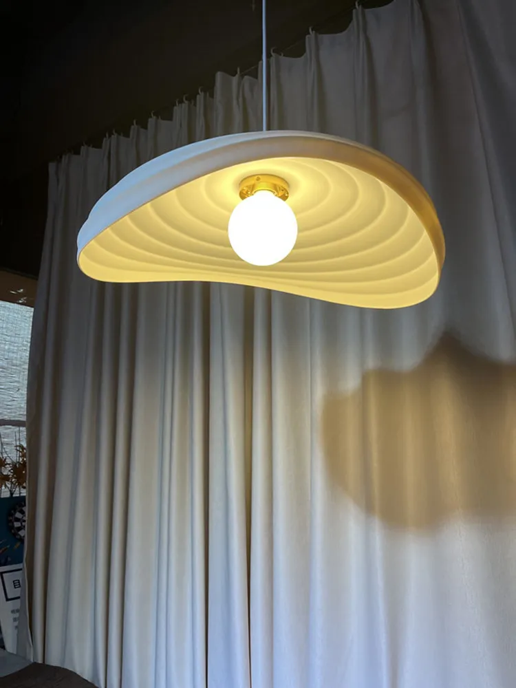 Скандинавский минималистичный стиль Wabi Sabi Cream LED Столовая Кафе Подвесной светильник Ресторан Бар Лофт Лампа для домашнего декора Лестница Люстра Изображение 5