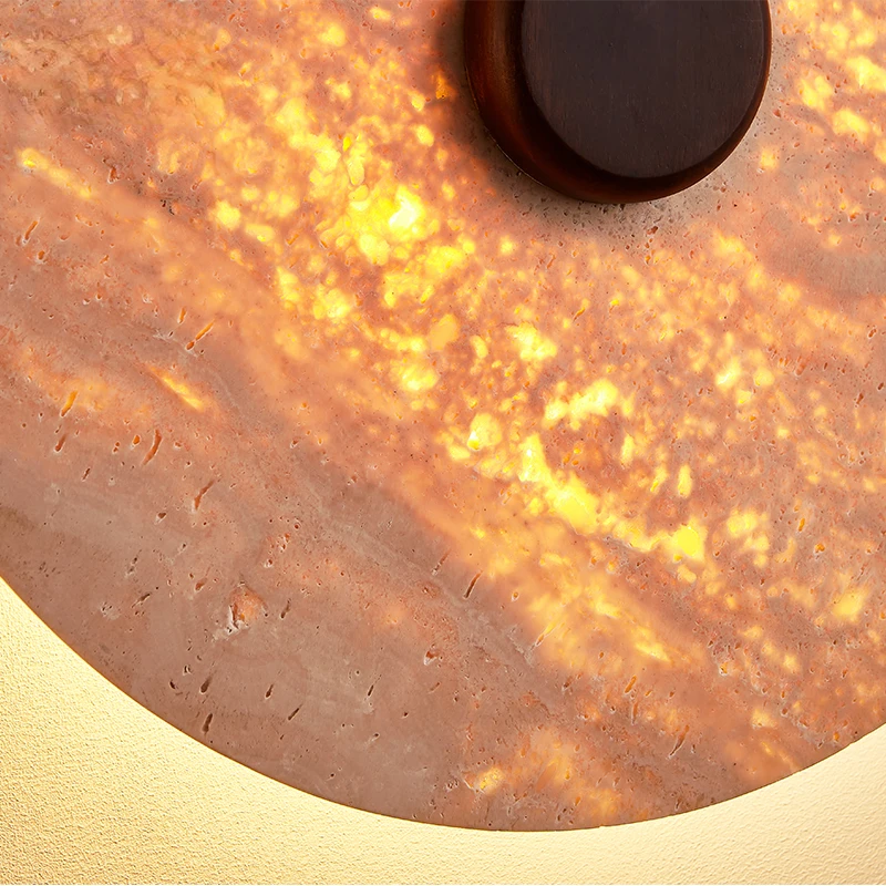[Зарево Заката] Прикроватная Тумбочка для спальни В Тихом Стиле, Настенный Светильник Marble Nordic Hotel Light, Роскошная Настенная Лампа Для Гостиной Изображение 3