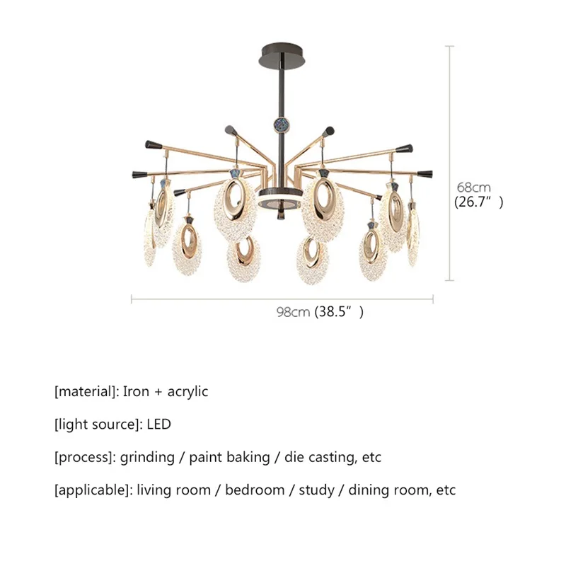 Светодиодная люстра SAMAN Nordic Светильники Креативный подвесной светильник Home для украшения гостиной Изображение 5