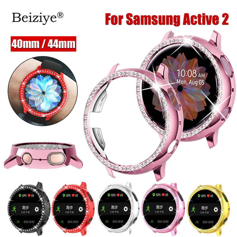 Чехол для часов Samsung galaxy watch active 2 40 мм 44 мм Защитный чехол со стразами для Galaxy Watch Active 2 шт. чехол-бампер Изображение 0