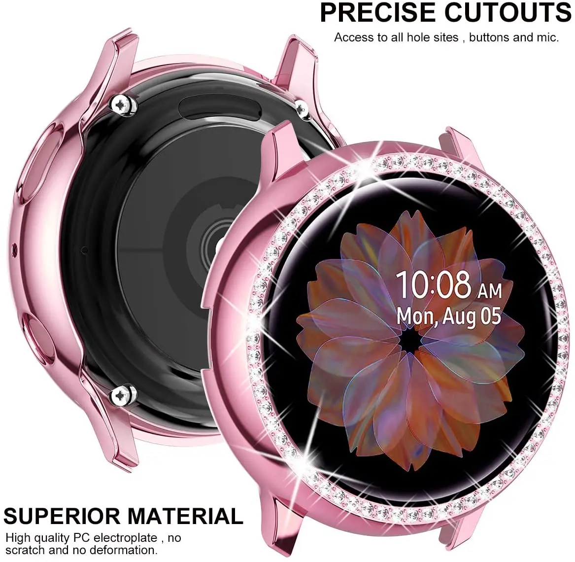 Чехол для часов Samsung galaxy watch active 2 40 мм 44 мм Защитный чехол со стразами для Galaxy Watch Active 2 шт. чехол-бампер Изображение 1