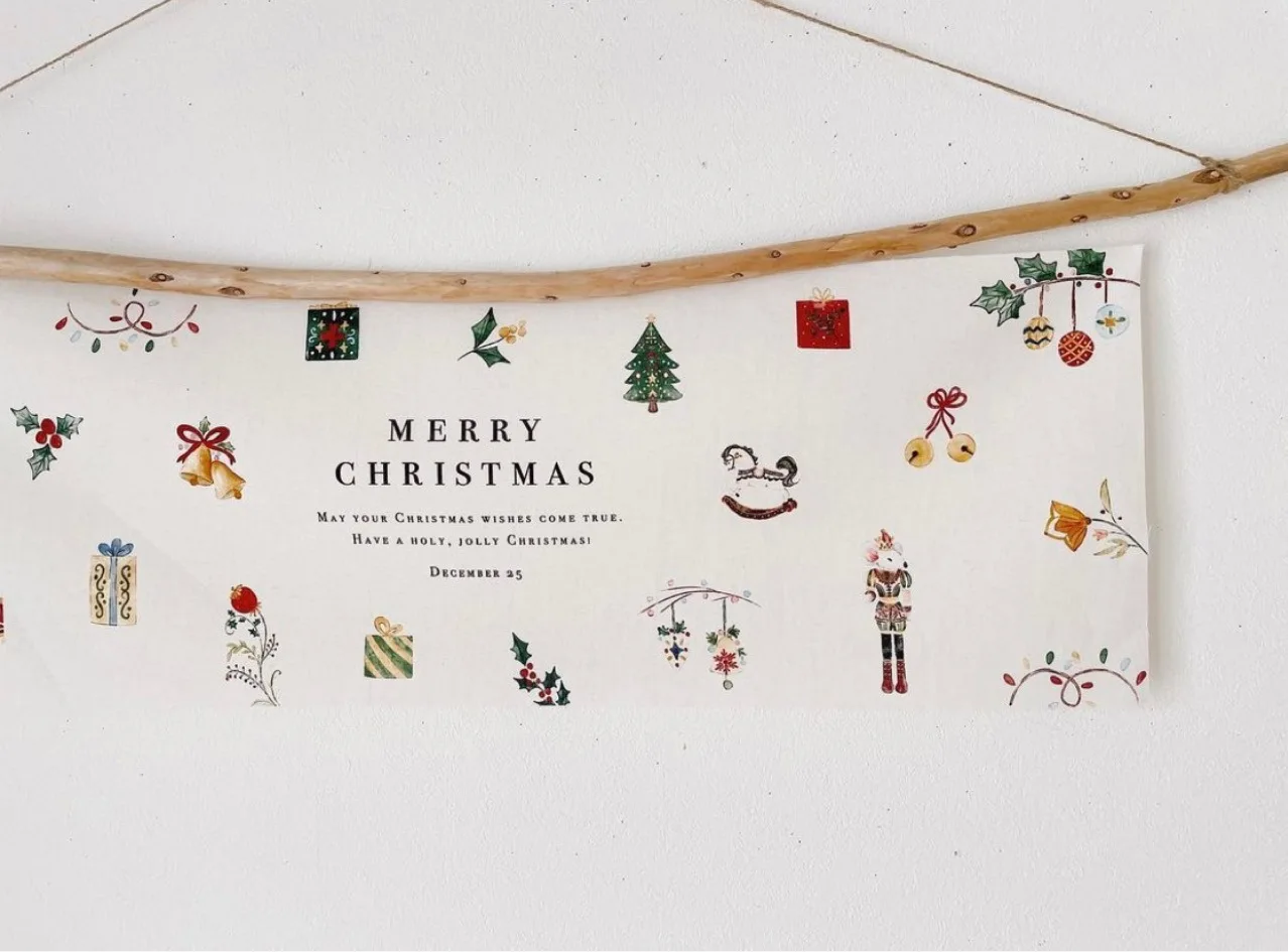 Рождественский баннер, флаг, Рождественская елка, баннер, Рождественское украшение для дома 2023, Рождественские украшения, подарки, Рождественская подвесная ткань Изображение 0