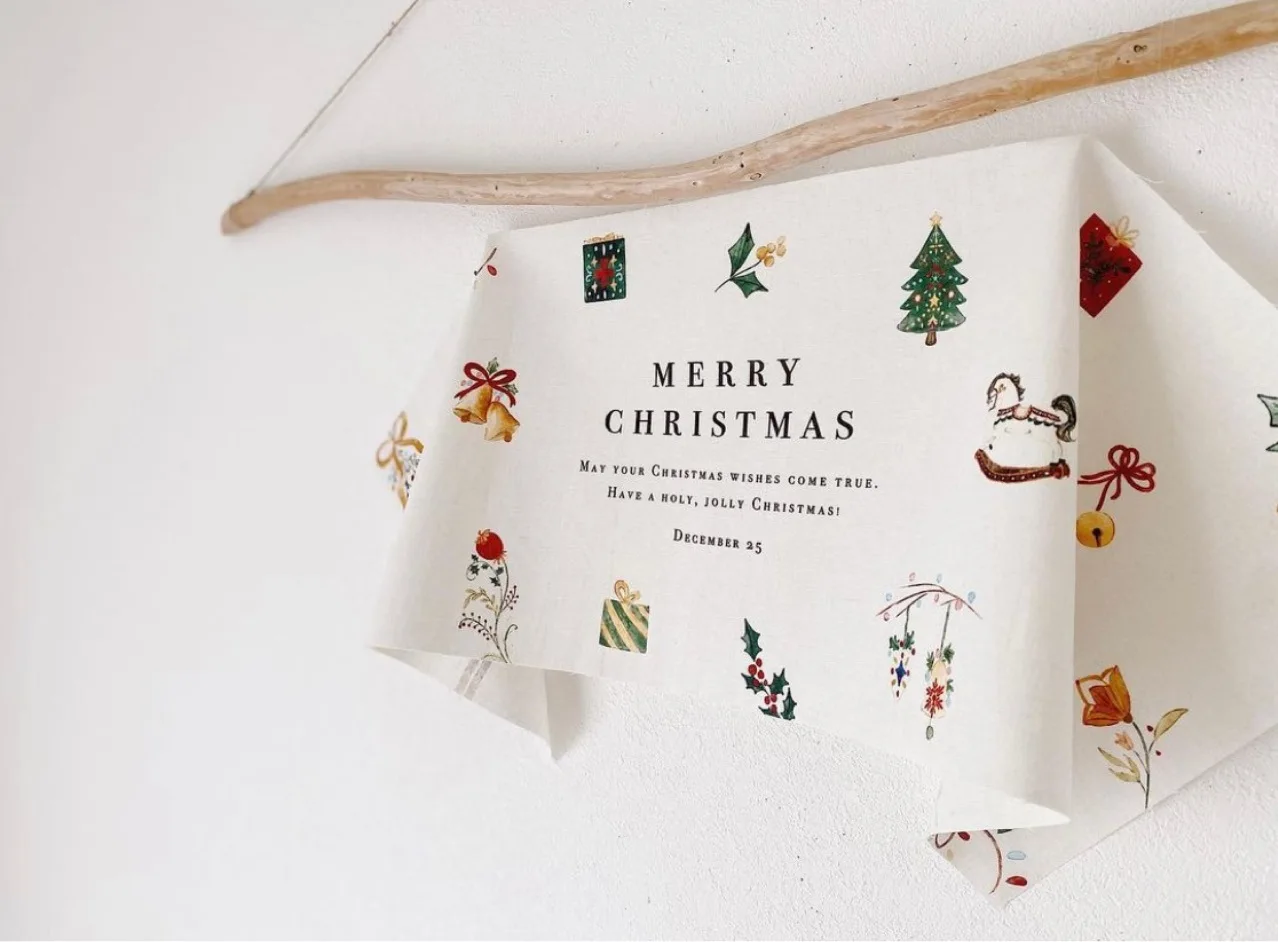 Рождественский баннер, флаг, Рождественская елка, баннер, Рождественское украшение для дома 2023, Рождественские украшения, подарки, Рождественская подвесная ткань Изображение 2