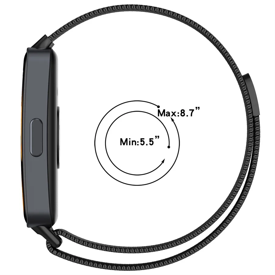 Mlianese Loop Для смарт-часов Huawei Band 8, Магнитные ремешки для наручных часов correa, Металлический Браслет Из Нержавеющей Стали, ремешок Huawei Band 8 Изображение 4