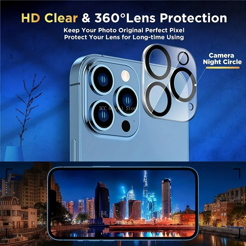 Защитная Пленка Для Экрана 6 В 1 С Защитой Объектива Камеры Для iPhone 14 Pro Max 13 12 Mini 11 Pro 15 Plus Изображение 3
