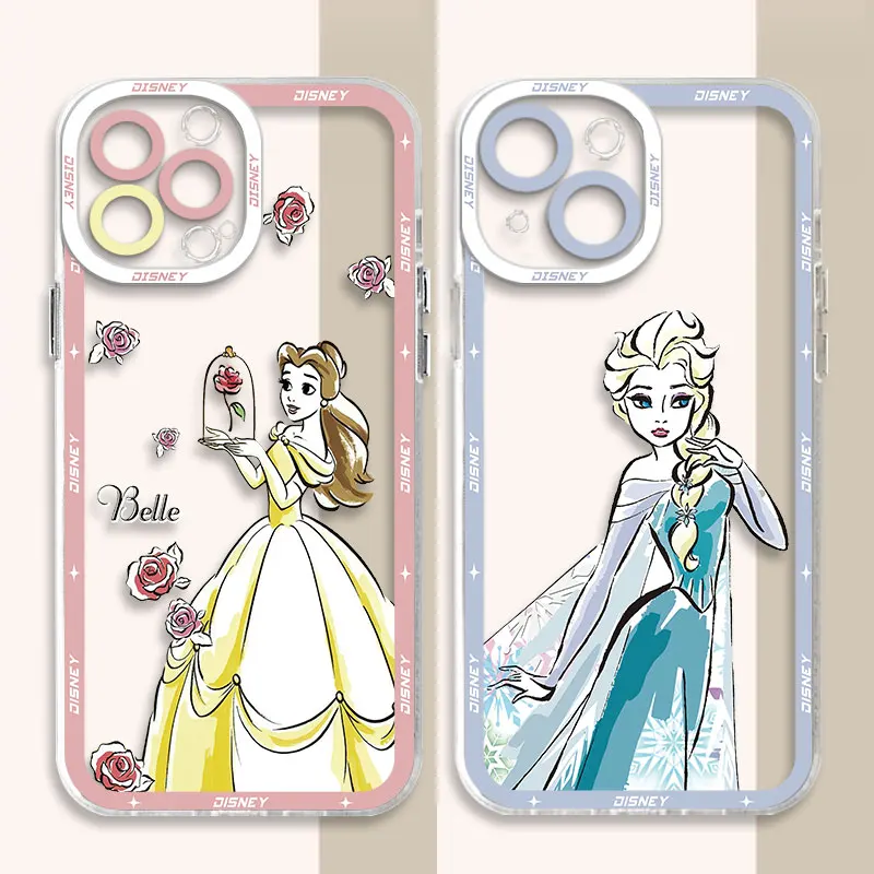 Чехол для телефона iPhone 7 6s 13 Pro Max X XS 12 Mini 8 XR SE 15 Plus 14 Pro 11 Disney Aurora Cinderella Princess Cover Изображение 0