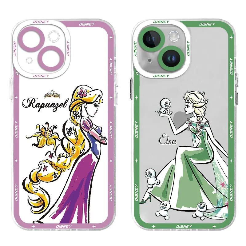Чехол для телефона iPhone 7 6s 13 Pro Max X XS 12 Mini 8 XR SE 15 Plus 14 Pro 11 Disney Aurora Cinderella Princess Cover Изображение 1