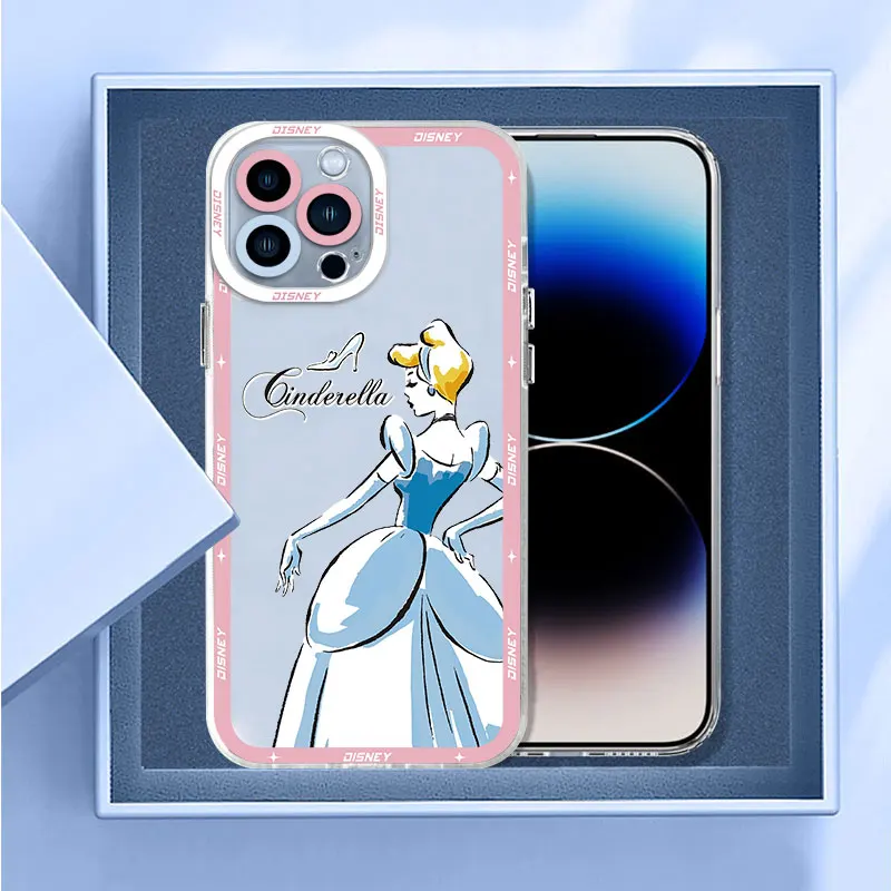 Чехол для телефона iPhone 7 6s 13 Pro Max X XS 12 Mini 8 XR SE 15 Plus 14 Pro 11 Disney Aurora Cinderella Princess Cover Изображение 4