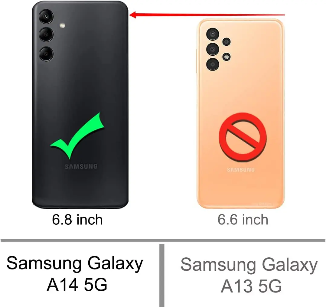 Усиленные уголки, гибкий чехол для мобильного телефона с амортизацией из ТПУ для Samsung Galaxy A14 5G, чехол с защитой экрана из 2 предметов Изображение 1