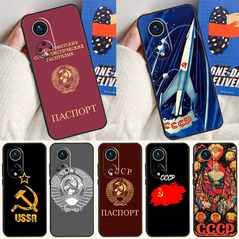 Чехол с Флагом Советского Союза для Huawei P20 P30 P40 P60 Pro P Smart Nova 9 5T Honor Magic5 Lite X8 X9 a 50 70 Изображение 0