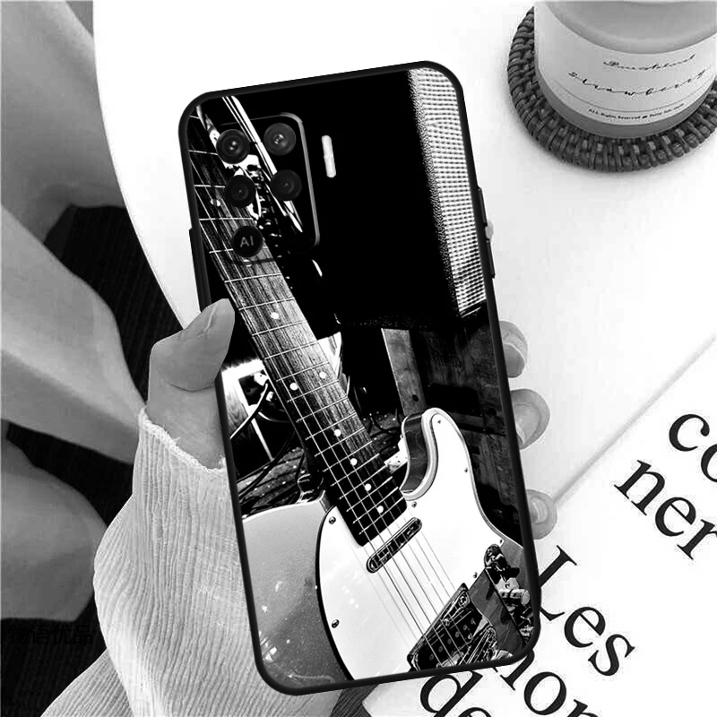 Чехол для гитары для рок-музыкальных инструментов для OPPO Find X5 X3 Pro A15 A52 A72 A83 A91 A93 A54 A74 A94 A31 A53 A9 A5 2020 Чехол Изображение 3