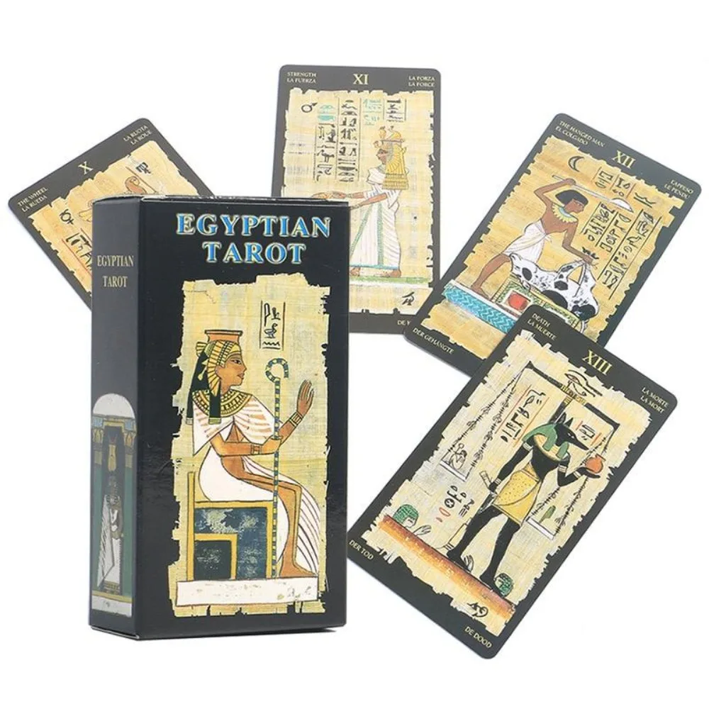 78шт Египетские Карты Таро Оракул Карты Для Гадания Судьба Таро Штамповка Износостойкая Настольная Игра Изображение 0